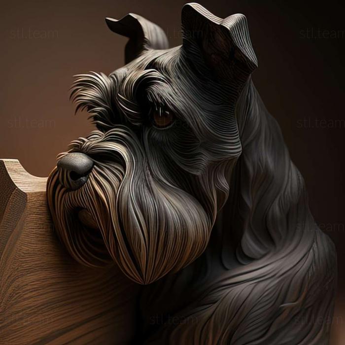 3D model Zwergschnauzer dog (STL)